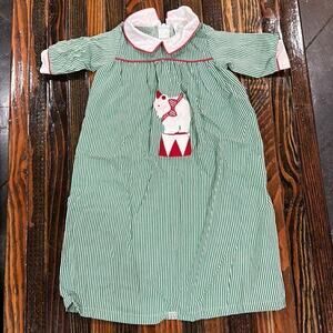 Vintage Lisa Jackson Vertical Stripe Collared Dress 3M